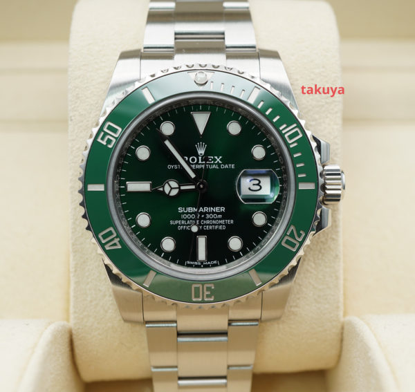 Rolex 116610LV SUBMARINER HULK GREEN DIAL GREEN BEZEL 40MM 2018 COMPLETE SET