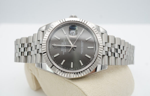 Rolex 126334 DATEJUST 41 FLUTED BEZEL SLATE DIAL JUBILEE BAND 2022 FULL SET - Image 9