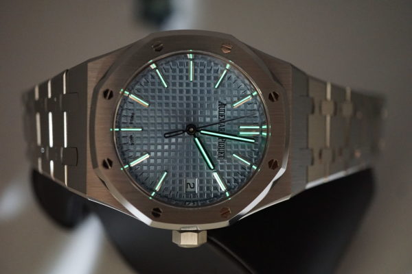 BRAND NEW Audemars PIGUET ROYAL OAK 50TH ANNIVESARY 15550ST ICE BLUE DIAL 37MM 2022 FULL SET - Image 11