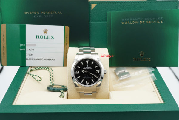 Rolex 214270 EXPLORER I FULL LUME DIAL 39MM DISCONTINUED 2022 FULL SET - Image 2