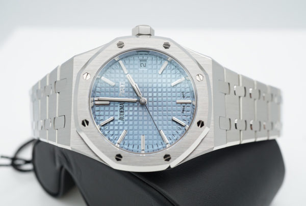 BRAND NEW Audemars PIGUET ROYAL OAK 50TH ANNIVESARY 15550ST ICE BLUE DIAL 37MM 2022 FULL SET - Image 10