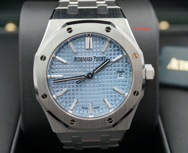 BRAND NEW Audemars PIGUET ROYAL OAK 50TH ANNIVESARY 15550ST ICE BLUE DIAL 37MM 2022 FULL SET