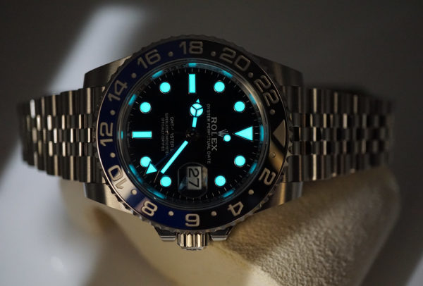 BRAND NEW Rolex 126710BLNR GMT MASTER II BLACK BLUE BEZEL JUBILEE BAND 2022 FULL SET - Image 11