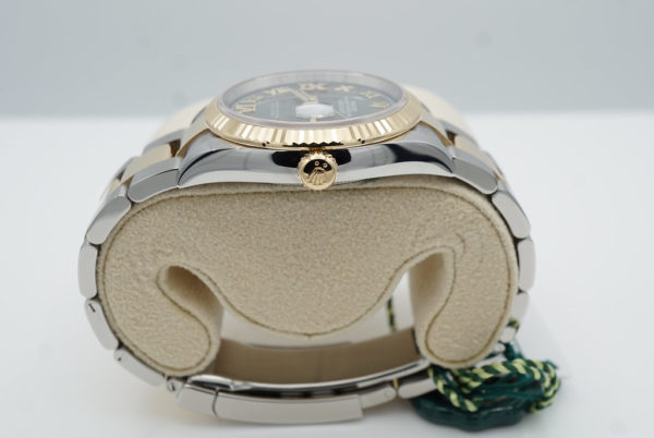 BRAND NEW Rolex 126233 DATEJUST 36 YELLOW GOLD STEEL OLIVE GREEN DIAMOND DIAL 2022 FULL SET - Image 3