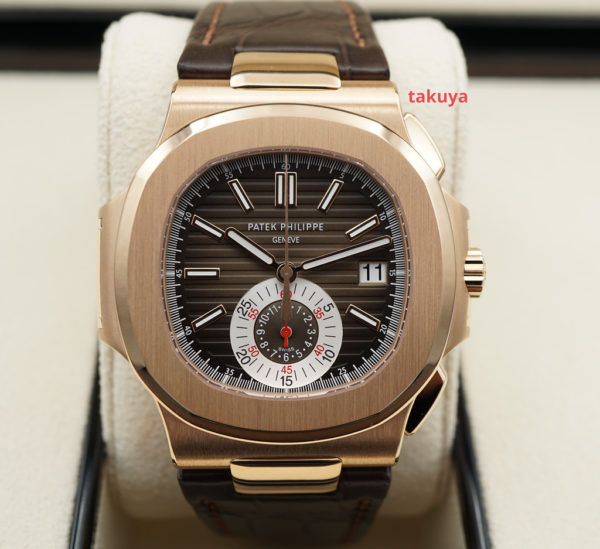 BRAND NEW Patek PHILIPPE 5980R NAUTILUS CHRONOGRAPH DATE ROSE GOLD 2022 COMPLETE SET