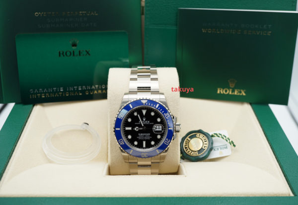NEW Rolex 126619LB SUBMARINER 41 18K WHITE GOLD BLUE BEZEL COMPLETE SET - Image 2