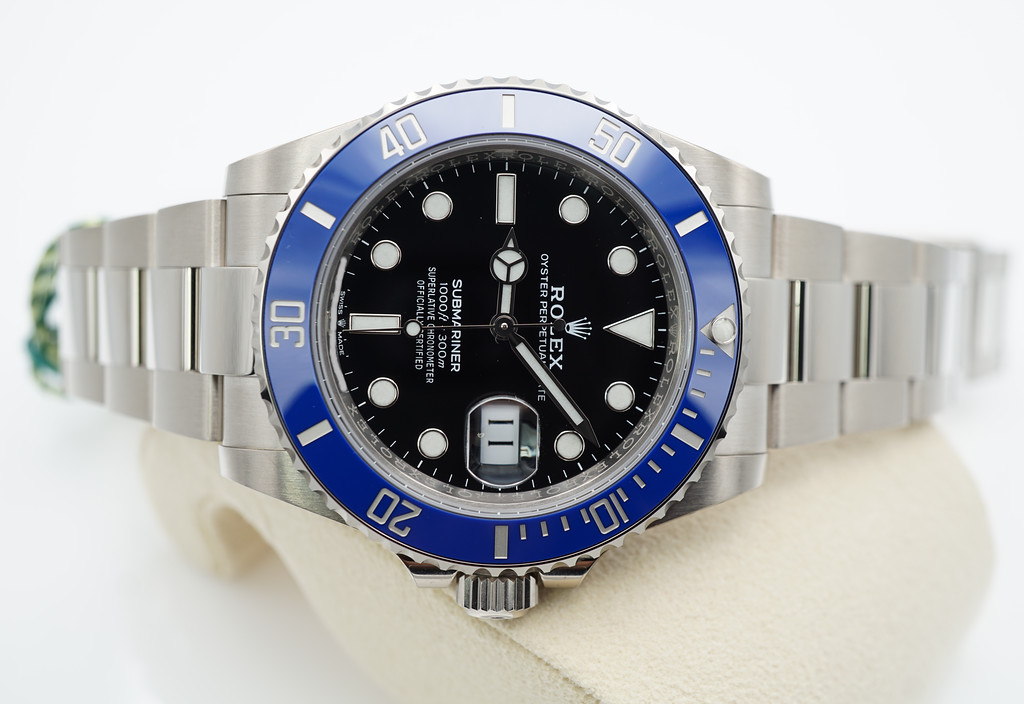 NEW Rolex 126619LB SUBMARINER 41 18K WHITE GOLD BLUE BEZEL COMPLETE SET ...