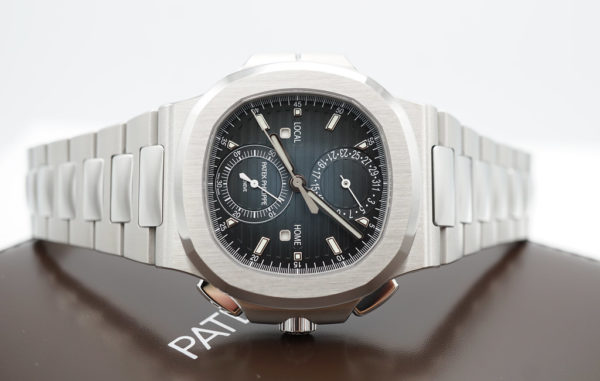BRAND NEW Patek PHILIPPE 5990/1A NAUTILUS CHRONOGRAPH TRAVEL TIME BLUE DIAL 2022 FULL SET - Image 9