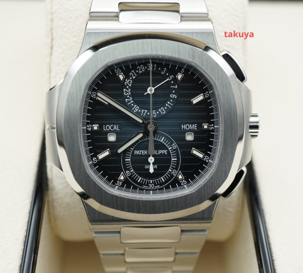 BRAND NEW Patek PHILIPPE 5990/1A NAUTILUS CHRONOGRAPH TRAVEL TIME BLUE DIAL 2022 FULL SET