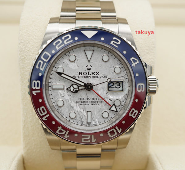 Rolex 126719BLRO GMT MASTER II WHITE GOLD PEPSI METEORITE DIAL 2022 FULL SET