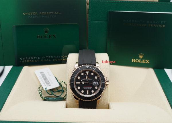 Rolex 126655 YACHTMASTER 18K EVEROSE GOLD OYSTERFLEX 40MM 2022 COMPLETE SET - Image 2