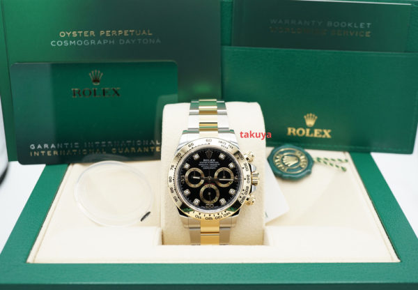BRAND NEW Rolex 116503 DAYTONA TWO TONE 18K YG SS BLACK DIAMOND DIAL 2022 FULL SET - Image 2