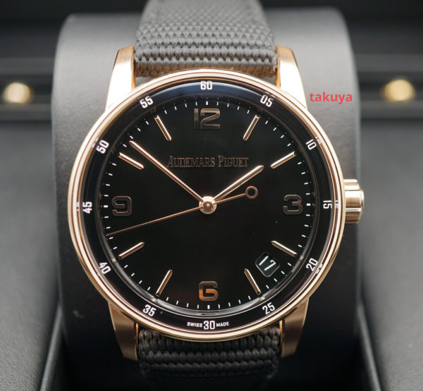 Audemars PIGUET 15210OR CODE 11.59 ROSE GOLD BLACK LACQUERED DIAL 2021 FULL SET