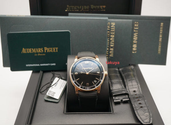 Audemars PIGUET 15210OR CODE 11.59 ROSE GOLD BLACK LACQUERED DIAL 2021 FULL SET - Image 2