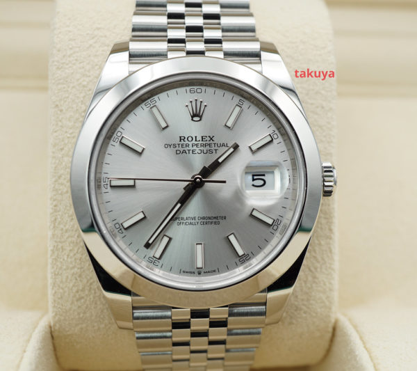 Rolex 126300 DATEJUST 41 SILVER STICK DIAL JUBILEE BAND 2022 COMPLETE SET