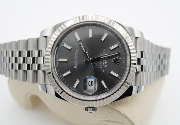 Rolex 126334 DATEJUST 41 FLUTED BEZEL SLATE DIAL JUBILEE BAND 2021 FULL SET - Image 9