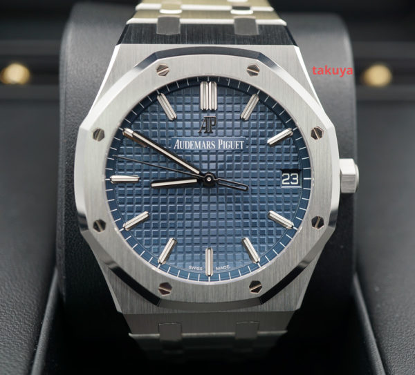 MINT Audemars PIGUET ROYAL OAK 15500ST BLUE DIAL 41MM 2020 COMPLETE SET