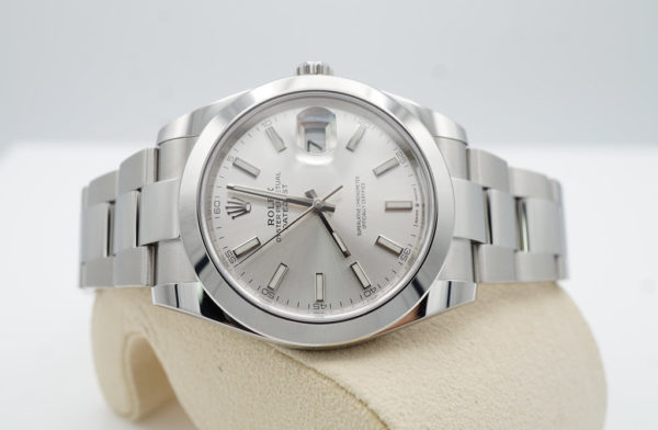 Rolex 126300 DATEJUST 41 SILVER STICK DIAL OYSTER BAND 2020 COMPLETE SET - Image 10