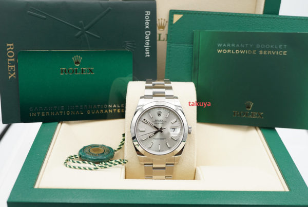 Rolex 126300 DATEJUST 41 SILVER STICK DIAL OYSTER BAND 2020 COMPLETE SET - Image 2