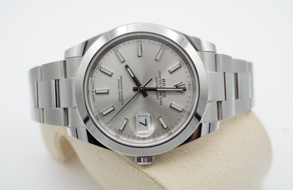 Rolex 126300 DATEJUST 41 SILVER STICK DIAL OYSTER BAND 2020 COMPLETE SET - Image 9