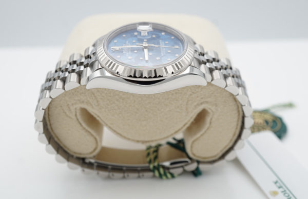BRAND NEW Rolex 278274 DATEJUST 31 AZZURRO BLUE FLORAL MOTIF DIAMOND DIAL 2022 - Image 4