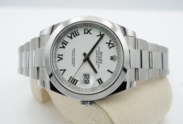 BRAND NEW Rolex 126300 DATEJUST 41 WHITE ROMAN DIAL OYSTER BAND 2023 COMPLETE SET - Image 9