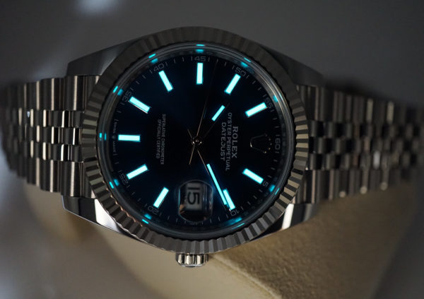 Rolex 126334 DATEJUST 41 FLUTED BEZEL BLUE STICK DIAL JUBILEE BAND 2022 FULL SET - Image 11