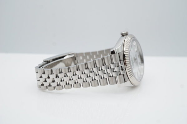 Rolex 126334 DATEJUST 41 FLUTED BEZEL WHITE STICKS DIAL JUBILEE BAND FULL SET - Image 6