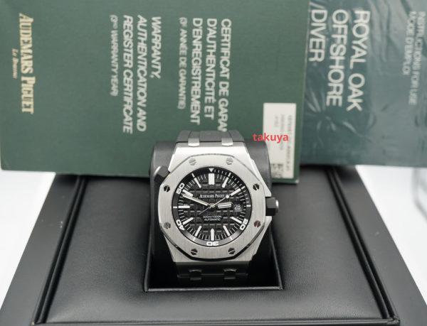Audemars PIGUET ROYAL OAK OFFSHORE DIVER 15703ST AP SERVICED 2022 WARRANTY BOXES PAPERS - Image 2