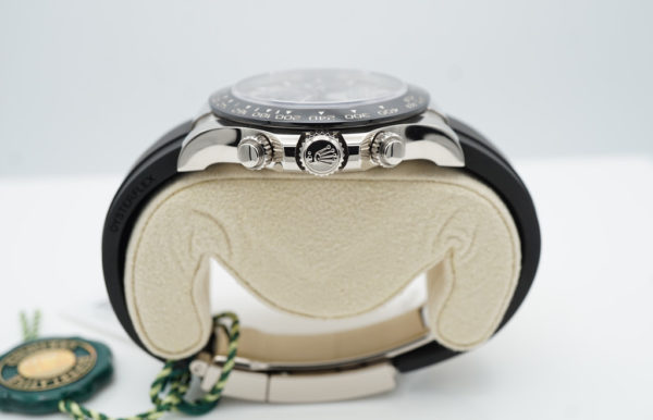 LIKE NEW Rolex 116519LN DAYTONA WHITE GOLD OYSTERFLEX STEEL DIAL 2022 FULL SET - Image 3
