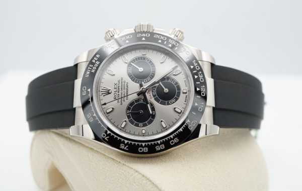 LIKE NEW Rolex 116519LN DAYTONA WHITE GOLD OYSTERFLEX STEEL DIAL 2022 FULL SET - Image 8