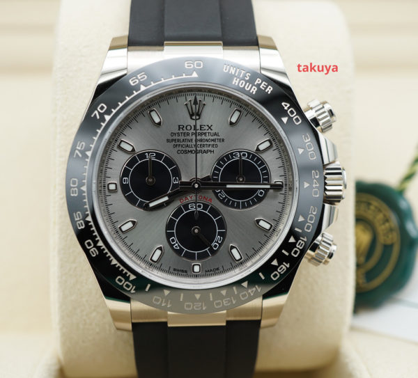 LIKE NEW Rolex 116519LN DAYTONA WHITE GOLD OYSTERFLEX STEEL DIAL 2022 FULL SET