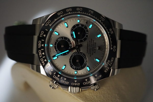 LIKE NEW Rolex 116519LN DAYTONA WHITE GOLD OYSTERFLEX STEEL DIAL 2022 FULL SET - Image 9