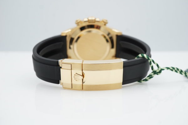 NEW Rolex 116518LN DAYTONA YML YELLOW GOLD CHAMPAGNE BLACK SUB DIAL OYSTERFLEX FULL SET - Image 5