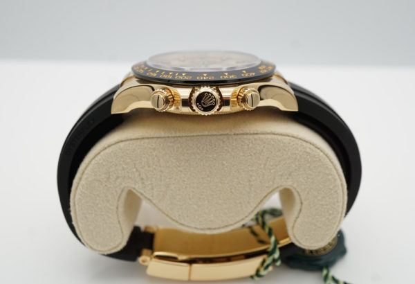 NEW Rolex 116518LN DAYTONA YML YELLOW GOLD CHAMPAGNE BLACK SUB DIAL OYSTERFLEX FULL SET - Image 3