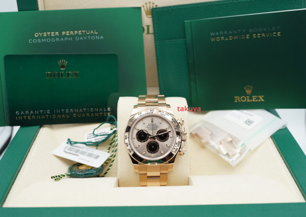 Rolex 116505 DAYTONA 18K EVEROSE GOLD SUNDUST DIAL 2022 WARRANTY FULL SET - Image 2