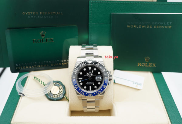 BRAND NEW Rolex 126710BLNR GMT MASTER II BLACK BLUE BEZEL OYSTER BAND 2023 FULL SET - Image 2