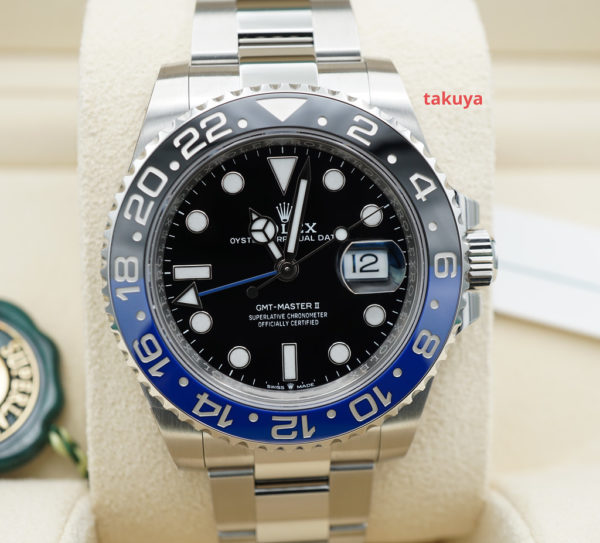 BRAND NEW Rolex 126710BLNR GMT MASTER II BLACK BLUE BEZEL OYSTER BAND 2023 FULL SET