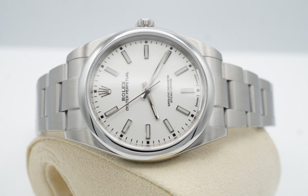 Rolex 114300 OYSTER PERPETUAL NO DATE WHITE DIAL 39MM 2019 BOXES PAPERS - Image 10