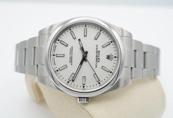 Rolex 114300 OYSTER PERPETUAL NO DATE WHITE DIAL 39MM 2019 BOXES PAPERS - Image 9