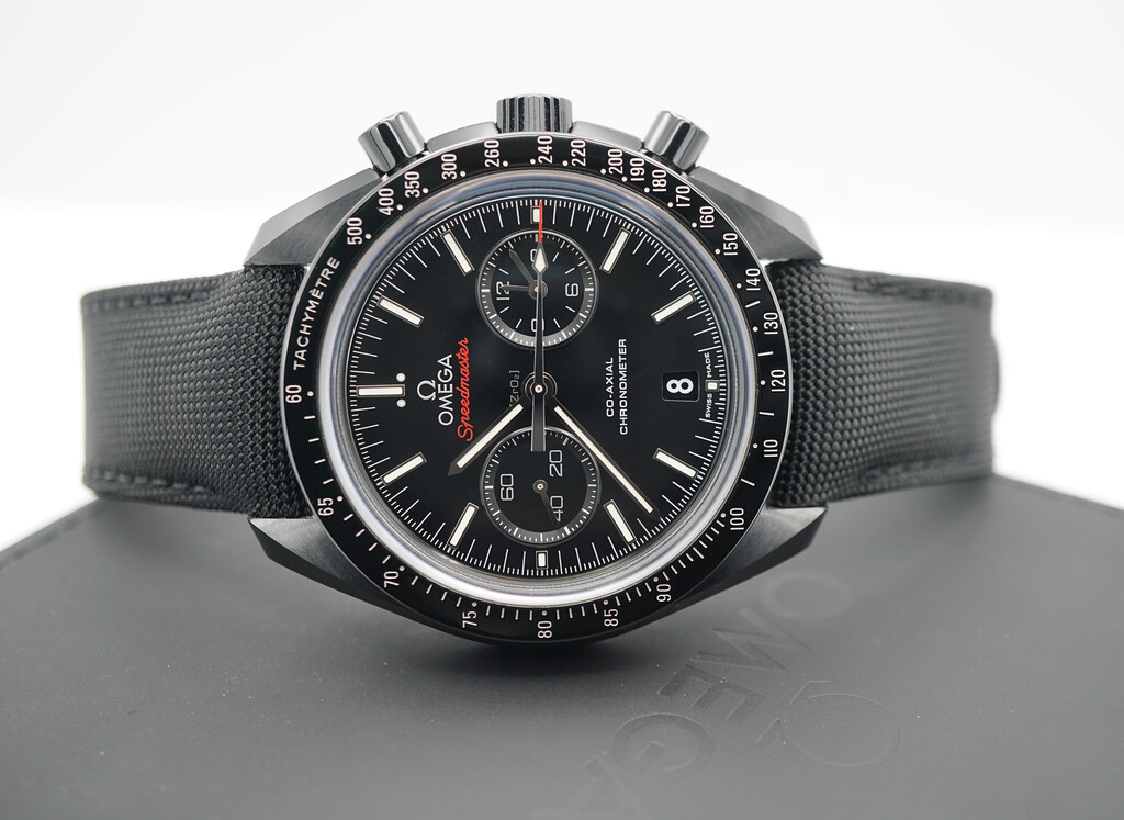 Omega SPEEDMASTER DARK SIDE OF THE MOON BLACK CERAMIC EXTRA DEPLOYANT ...