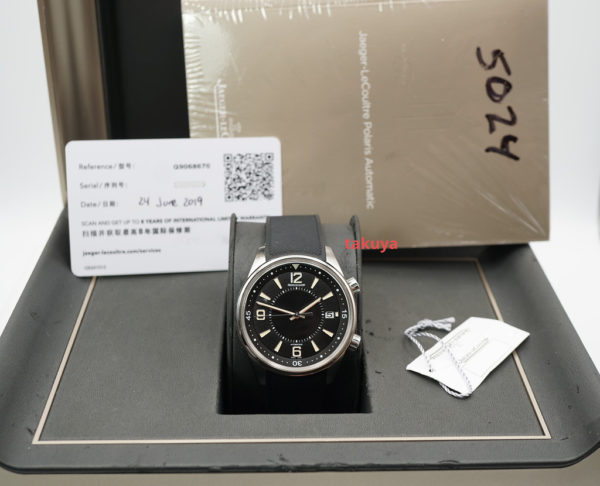 Jaeger-LeCoultre POLARIS DATE BLACK DIAL STAINLESS STEEL RUBBER STRAP FULL SET - Image 2