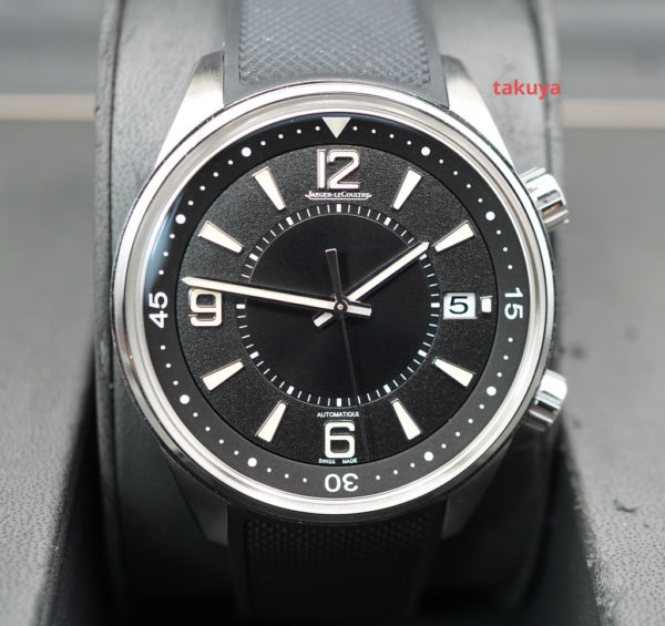 Jaeger-LeCoultre POLARIS DATE BLACK DIAL STAINLESS STEEL RUBBER STRAP FULL SET