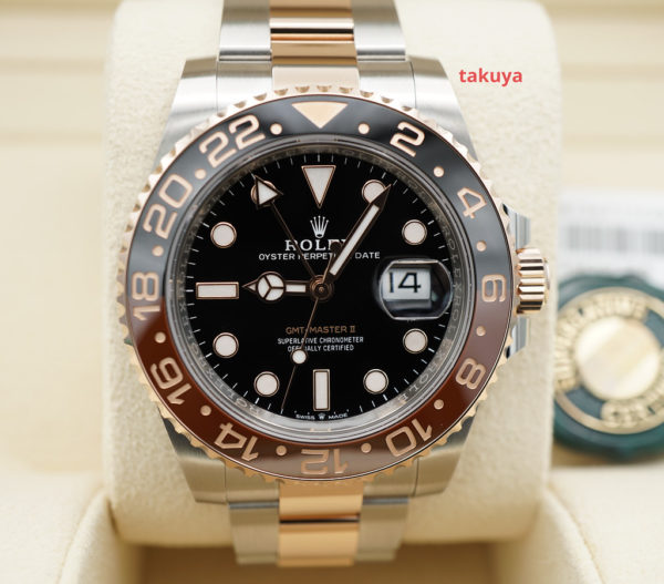 BRAND NEW Rolex 126711CHNR GMT MASTER 2 ROSE GOLD STEEL ROOTBEER 2023 FULL SET