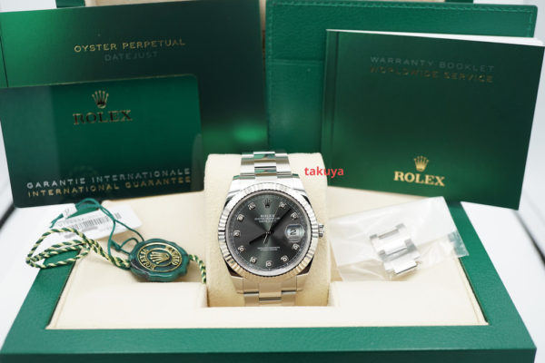 Rolex 126334 DATEJUST 41 FLUTED BEZEL SLATE DIAMOND DIAL 2022 COMPLETE SET - Image 2