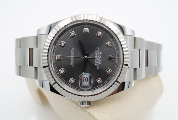 Rolex 126334 DATEJUST 41 FLUTED BEZEL SLATE DIAMOND DIAL 2022 COMPLETE SET - Image 9