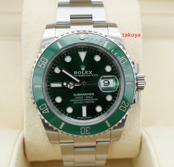 Rolex 116610LV SUBMARINER HULK GREEN DIAL GREEN BEZEL 40MM 2018 COMPLETE SET
