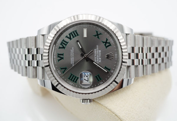 Rolex 126334 DATEJUST 41 FLUTED BEZEL WIMBLEDON DIAL JUBILEE BAND 2023 FULL SET - Image 9