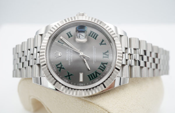 Rolex 126334 DATEJUST 41 FLUTED BEZEL WIMBLEDON DIAL JUBILEE BAND 2023 FULL SET - Image 10