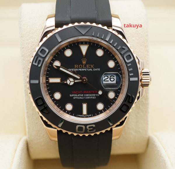 Rolex 116655 YACHTMASTER OYSTERFLEX 18K ROSE GOLD 40MM 2017 BOXES CARD